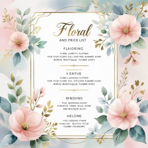 Elegant Floral Menu & Price List Templates